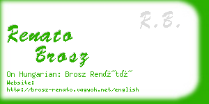 renato brosz business card